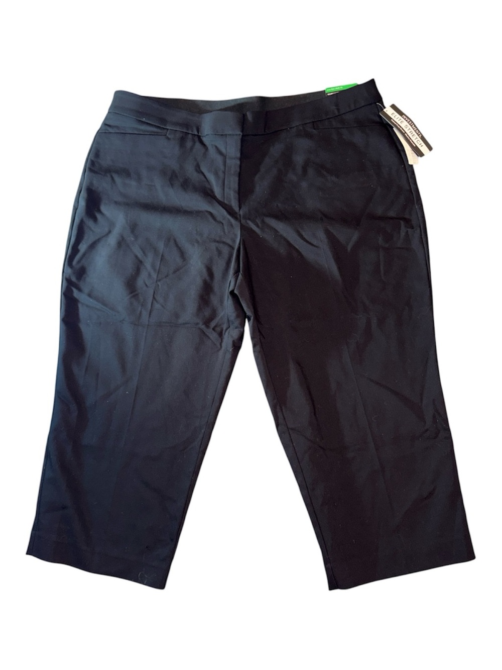 Investments The 5th Ave Fit black secret support stretchy plus size capri pants